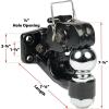 imageMytee Products Pintle Hitch with 2516Inch Trailer Ball 8 Ton Combination Hitch with Mounting Kit  Bolt On Adjustable Pintle Hook Ball Combo  PowderCoated HeavyDuty2516 Ball w Mounting Plate