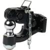 imageMytee Products Pintle Hitch with 2516Inch Trailer Ball 8 Ton Combination Hitch with Mounting Kit  Bolt On Adjustable Pintle Hook Ball Combo  PowderCoated HeavyDuty2 Ball