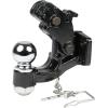 imageMytee Products Pintle Hitch with 2516Inch Trailer Ball 8 Ton Combination Hitch with Mounting Kit  Bolt On Adjustable Pintle Hook Ball Combo  PowderCoated HeavyDuty2516 Ball w Mounting Plate