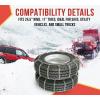 imageMytee Products Set of 2 225quot Twist Link Snow Tire Chain for Semi Trucks  Emergency Tire Traction Grip Chains  Snow Blower Single Wheel Chains for Commercial Trucks SUVs Pickups Auto TracDouble Tire 245 Inch