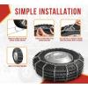 imageMytee Products Set of 2 225quot Twist Link Snow Tire Chain for Semi Trucks  Emergency Tire Traction Grip Chains  Snow Blower Single Wheel Chains for Commercial Trucks SUVs Pickups Auto TracSingle Tire 245 Inch