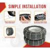 imageMytee Products Set of 2 225quot Twist Link Snow Tire Chain for Semi Trucks  Emergency Tire Traction Grip Chains  Snow Blower Single Wheel Chains for Commercial Trucks SUVs Pickups Auto TracDouble Tire 245 Inch