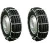 imageMytee Products Set of 2 225quot Twist Link Snow Tire Chain for Semi Trucks  Emergency Tire Traction Grip Chains  Snow Blower Single Wheel Chains for Commercial Trucks SUVs Pickups Auto TracSingle Tire 195 Inch
