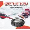 imageMytee Products Set of 2 225quot Twist Link Snow Tire Chain for Semi Trucks  Emergency Tire Traction Grip Chains  Snow Blower Single Wheel Chains for Commercial Trucks SUVs Pickups Auto TracSingle Tire 245 Inch