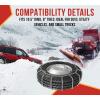 imageMytee Products Set of 2 225quot Twist Link Snow Tire Chain for Semi Trucks  Emergency Tire Traction Grip Chains  Snow Blower Single Wheel Chains for Commercial Trucks SUVs Pickups Auto TracSingle Tire 195 Inch
