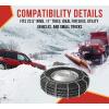 imageMytee Products Set of 2 225quot Twist Link Snow Tire Chain for Semi Trucks  Emergency Tire Traction Grip Chains  Snow Blower Single Wheel Chains for Commercial Trucks SUVs Pickups Auto TracSingle Tire 225 Inch