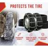 imageMytee Products Set of 2 225quot Twist Link Snow Tire Chain for Semi Trucks  Emergency Tire Traction Grip Chains  Snow Blower Single Wheel Chains for Commercial Trucks SUVs Pickups Auto TracSingle Tire 195 Inch