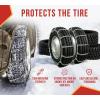 imageMytee Products Set of 2 225quot Twist Link Snow Tire Chain for Semi Trucks  Emergency Tire Traction Grip Chains  Snow Blower Single Wheel Chains for Commercial Trucks SUVs Pickups Auto TracSingle Tire 165 Inch 12 wide