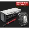 imageMytee Products Set of 2 225quot Twist Link Snow Tire Chain for Semi Trucks  Emergency Tire Traction Grip Chains  Snow Blower Single Wheel Chains for Commercial Trucks SUVs Pickups Auto TracSingle Tire 225 Inch