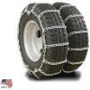 imageMytee Products Set of 2 225quot Twist Link Snow Tire Chain for Semi Trucks  Emergency Tire Traction Grip Chains  Snow Blower Single Wheel Chains for Commercial Trucks SUVs Pickups Auto TracDouble Tire 225 Inch