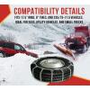 imageMytee Products Set of 2 225quot Twist Link Snow Tire Chain for Semi Trucks  Emergency Tire Traction Grip Chains  Snow Blower Single Wheel Chains for Commercial Trucks SUVs Pickups Auto TracSingle Tire 175 Inch