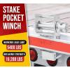 imageMytee Products Stake Pocket Winch ampamp Winch Straps Kit  4 Pack Kinedyne 4quot x 30 Yellow Winch Strap with Flat Hook ampamp 4 Pack Stake Pocket Winch for Flatbed TrailersZinc Plated