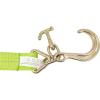 imageMytee Products V Bridle Tow Strap 3quot x 36quot w 15quot J Hook wTJ Hooks Hi VIZHigh Abrasion Green Webbing 5400 lbs WLL  Recovery VStrap wReinforced Webbing for Towing Car Wrecker Rollback8 J Hook  TJ Hook