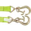 imageMytee Products V Bridle Tow Strap 3quot x 36quot w 15quot J Hook wTJ Hooks Hi VIZHigh Abrasion Green Webbing 5400 lbs WLL  Recovery VStrap wReinforced Webbing for Towing Car Wrecker Rollback8 J Hook  TJ Hook