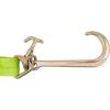 imageMytee Products V Bridle Tow Strap 3quot x 36quot w 15quot J Hook wTJ Hooks Hi VIZHigh Abrasion Green Webbing 5400 lbs WLL  Recovery VStrap wReinforced Webbing for Towing Car Wrecker Rollback15 J Hook  TJ Hook