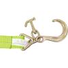 imageMytee Products V Bridle Tow Strap 3quot x 36quot w 15quot J Hook wTJ Hooks Hi VIZHigh Abrasion Green Webbing 5400 lbs WLL  Recovery VStrap wReinforced Webbing for Towing Car Wrecker Rollback8 J Hook  TJ Hook