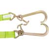 imageMytee Products V Bridle Tow Strap 3quot x 36quot w 15quot J Hook wTJ Hooks Hi VIZHigh Abrasion Green Webbing 5400 lbs WLL  Recovery VStrap wReinforced Webbing for Towing Car Wrecker Rollback15 J Hook  TJ Hook