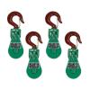 image4 Pack Snatch Block with Shackle WLL 8 Ton 34quot Wire Rope x 6quot Sheave Wrecker Recovery4  Pack