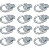 imageMytee Products 12quot BoltOn D Ring Heavy Duty Tie Down Anchor wMounting Brackets 12000 LBS Breaking Strength  White Blue Zinc  Cargo Tie Down Anchors for Flatbed Trucks Trailers 8 Pack12  Pack