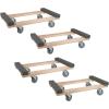 imageMytee Products 2 Pack 32quotx18quot Rubber Caps Moving Dolly with 4quot NonMarking Swivel Caster Wheels 1000 lbs  Chicago Style Heavy Duty 4 Wheel Dolly Cart for Moving Industrial Heavy Loads Furniture4  Pack