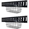 imageMytee Products 2 Pack Heavy Duty ETrack Wire Basket  Wall Mount Bolton Metal Tool Basket for Trailers Trucks  Portable Utility Rack Organizer Storage Bin for Garage2  Pack