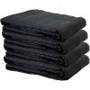 imageMytee Products 2 Pack Small Black Sound Dampening Blanket with Grommets  48quot x 48quot  Moving Blanket with Sound Absorption  CottonPolyester Woven Machine Washable4  Pack