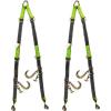 imageMytee Products 2Pcs V Bridle Tow Strap wSnap Hook 8quot JHooks ampamp TJ Hook  3333 lbs WLL Leg Size3648 High Abrasion Recovery V Strap wD Ring Middle Towing Equipment for Car Hauler ampamp Rollback