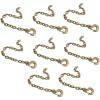 imageMytee Products 38quot x 36quot Grade 70 Trailer Safety Chains wForged Hook ampamp Safety Clip8  Pack