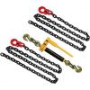 imageMytee Products 38quot x6 2 Pc G80 Front Axle Chain ampamp 1 Pc Peerless Ratchet Binder Kit wOmega Link  7100 LBS WLL Tie Down Kit for Towing Wrecker Recovery Tow Truck  Towing Equipment38 x 8 Chain with Omega Link