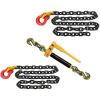 imageMytee Products 38quot x6 2 Pc G80 Front Axle Chain ampamp 1 Pc Peerless Ratchet Binder Kit wOmega Link  7100 LBS WLL Tie Down Kit for Towing Wrecker Recovery Tow Truck  Towing Equipment38 x 6 Chain with Omega Link