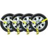 imageMytee Products 4 Pack 2quot x10 Lasso Ratchet Strap with J Finger Hook Wheel Net Auto Tow Towing Car Hauler Tie Down4  Pack
