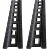 imageMytee Products 4 Pack 5 Vertical ETrack TieDown Rail  Made in USA  Black Powder Coated Steel BoltOn Tie Down Rail for Cargo on Pickups Trucks Trailers VansBlack