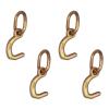 imageMytee Products 4 Pack G70 Forged Datsun Mini J Hook with Link for Car Hauling  11000 lbs Breaking Strength  Auto Tie Down Mini J Hook for Car Hauler Wrecker ampamp Towing Trucks4  Pack