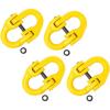 imageMytee Products 4 Pack Grade 80 38quot Safety Chain Connector Hammer Lock Link  7100 lbs WLL Forged Alloy Steel Tow Hitch Coupling Link for Trucks Powder Coated Trailer Safety Chain Extention4  Pack