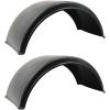 imageMytee Products 4 Pc  2 Pair Poly Fender Kit Fits for 245quot Dual Rear Wheel Trucks  Ribbed Poly Fenders with Mounting Brackets  RustProof Lightweight ampamp Ideal for Flatbed ampamp Dump Trucks2  Pack