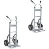 imageMytee Products 600 lbs Aluminum Hand Truck Heavy Duty Dolly with P Handle ampamp 10quot Caster Wheels  Hand Truck with Skid Bars ampamp Vertical Loop Handle  523quot x 175quot with 193quot x 75quot Nose Plate2  Pack