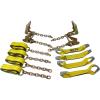 imageMytee Products 8 Point Roll Back Vehicle Tie Down Kit with Chain Extension on Both Ends Ratchet Handles  High Abrasion Orange WLL 3333 LB  Tow Truck Straps Car Hauler Tie Down Systemw Chain Ends 14 FT