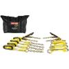 imageMytee Products 8 Point Tie Down Kit  High Working Load Limit  4000 wRubber Coated Ratchet Handles Carrying Bag Car Hauler Carrier Tow Truck WLL  4000 lbs