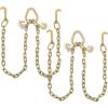 imageMytee Products Grade 70 516quot VChain Bridle Tow w 4quot Mini J Hooks ampamp Grab Hooks at Pear Link  3 Leg 4700 LBS WLL Tow Truck Chain for Trailer Wrecker Recovery Towing2  Pack