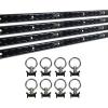 imageMytee Products Heavy Duty Aluminum 2 Feet LTrack Aluminum 4 and Stud with Stainless Steel Ring 8 Tie Down System for Enclosed Trailers and Cargo VansBlack