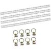 imageMytee Products Heavy Duty Aluminum 2 Feet LTrack Aluminum 4 and Stud with Stainless Steel Ring 8 Tie Down System for Enclosed Trailers and Cargo VansSilver