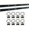 imageMytee Products Heavy Duty Aluminum 4 Feet LTrack Black Powder Coated 2 and Stud with Black Powder Coated Ring 8 Tie Down System for Enclosed Trailers and Cargo VansBlack Coated