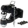 imageMytee Products Pintle Hitch with 2516Inch Trailer Ball 8 Ton Combination Hitch with Mounting Kit  Bolt On Adjustable Pintle Hook Ball Combo  PowderCoated HeavyDuty2 Ball