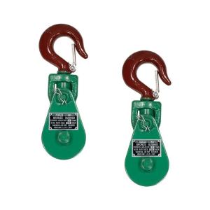 image4 Pack Snatch Block with Shackle WLL 8 Ton 34quot Wire Rope x 6quot Sheave Wrecker Recovery2  Pack
