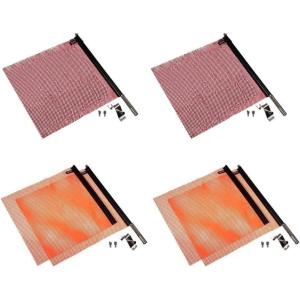 imageEZ Mount Warning Flag Red 18quot x 18quot Mesh Safety Flag DOT Compliant  Spring Loaded Quick n Easy Disconnect  4 PackOrange  Red