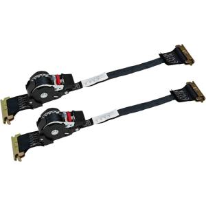 imageMytee Products 1 x 12 Retractable Ratchet Straps for ETrack  Auto Retract Tie Down Straps with 500 lbs WLL  Self Ratcheting Strap for Boat Jet Ski ATVs Bikes 4 Pack2  Pack