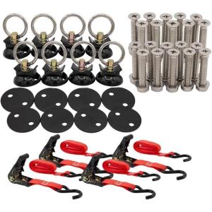imageMytee Products 10 Pack 1quot x 10 Ratchet Strap with S Hook  RedKit 48 Pcs
