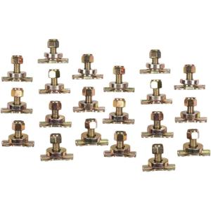 imageMytee Products 10 Pack L Track Double Lug Threaded Stud Fitting  Heavy Duty LTrack Bolt Down Anchor Points WLL 1833 lbs  L Track Rail Tie Down Anchor for Enclosed Trailers Cargo Vans20  Pack