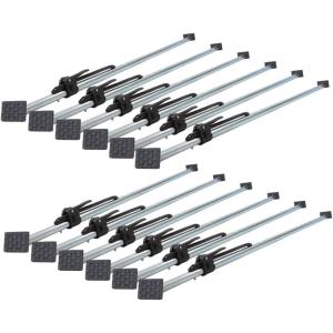 imageMytee Products 100 Pack Heavy Duty Adjustable Load Lock Bar for Semi Trailers Truck Box  8975quot1045quot Long Steel Ratcheting Cargo Bar TieDown Holder for Enclosed Truck ampamp Vans with 2quot  4quot Pads12  Pack