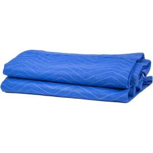 imageMytee Products 12 Pack 80quot x 72quot Moving Blankets 60 lbdz Weight  Blue NonWoven Polyester Furniture Moving Pads for Protection in Moving or Storage2  Pack